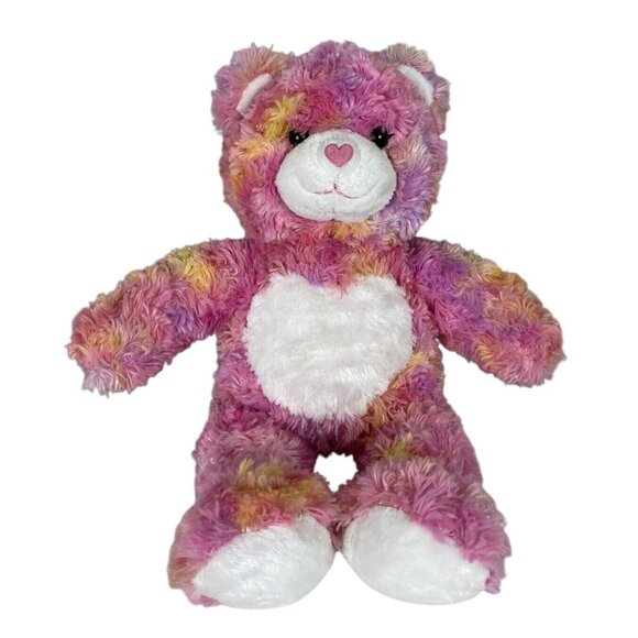 Build a Bear Endless Hugs Plush Bear 16 in Orange Sherbet Pink Heart Nose - Picture 2 of 12